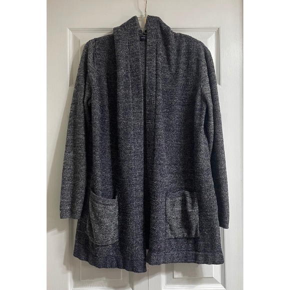 Barefoot Dreams Sweaters - Barefoot Dreams CozyChic Lite Cardigan Hooded Pockets‎ Navy Heathered Hooded L